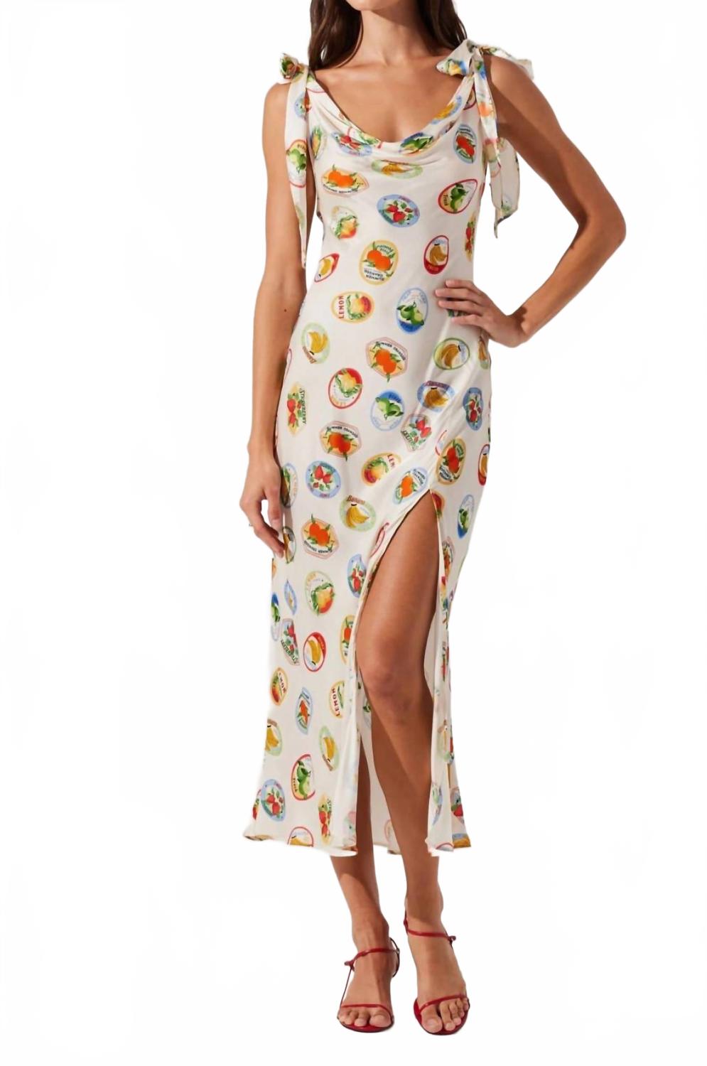 ASTR Платье-миди Allexina с принтом и завязками на плечах, разноцветное
ASTR Платье-миди Allexina с принтом и завязками на плечах, разноцветное