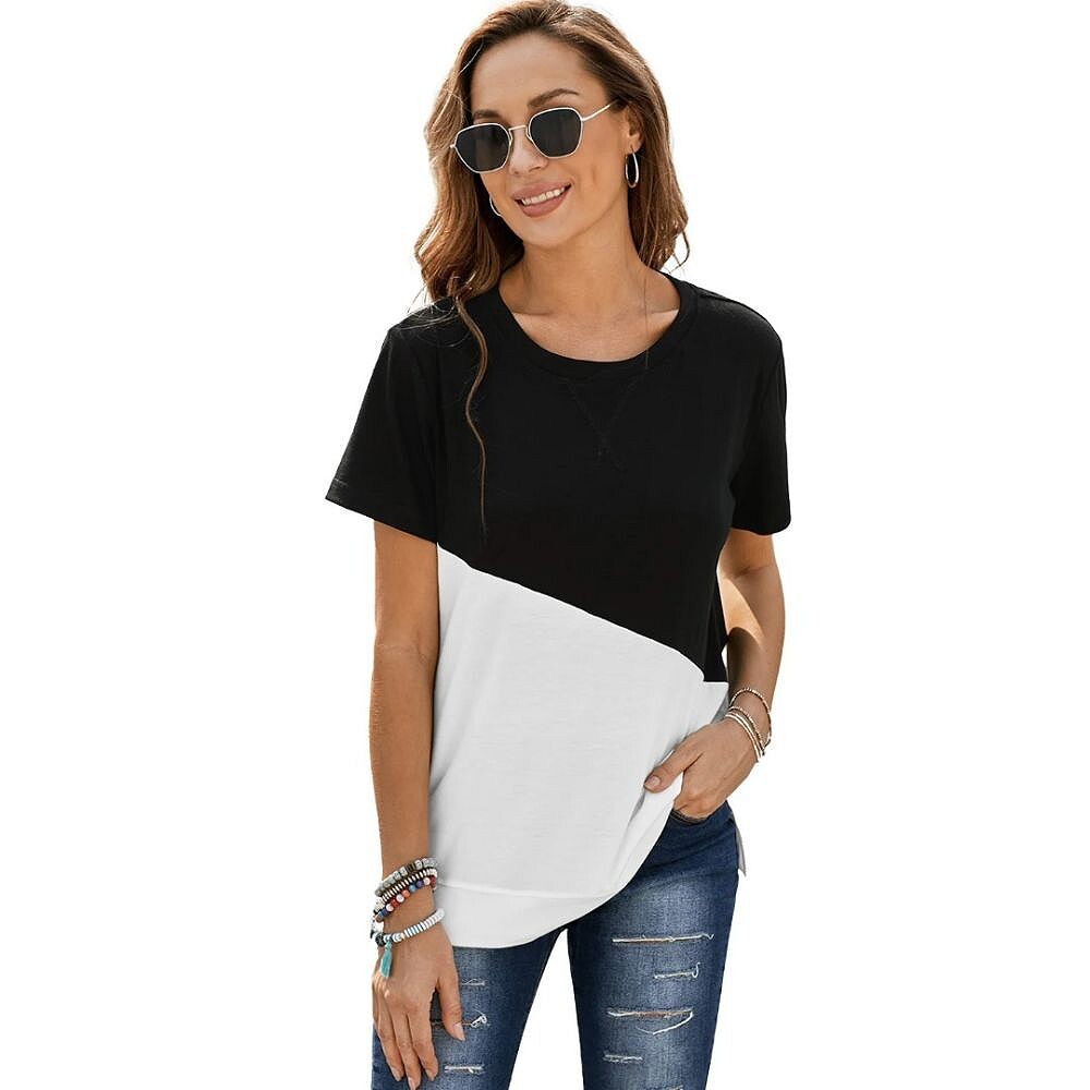 Женская свободная повседневная футболка — стильный топ с разрезом по бокам Zilpu, черный
Женская свободная повседневная футболка — стильный топ с разрезом по бокам Zilpu, черный