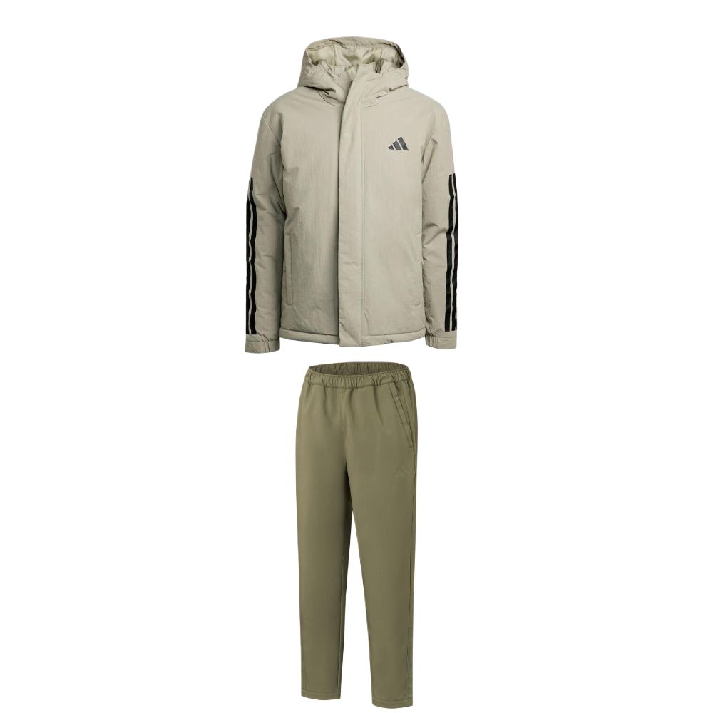 Adidas Мужской повседневный спортивный комплект: рубашка цвета хаки + брюки цвета оливок, с капюшоном, средней плотности ткани
Adidas Мужской повседневный спортивный комплект: рубашка цвета хаки + брюки цвета оливок, с капюшоном, средней плотности ткани