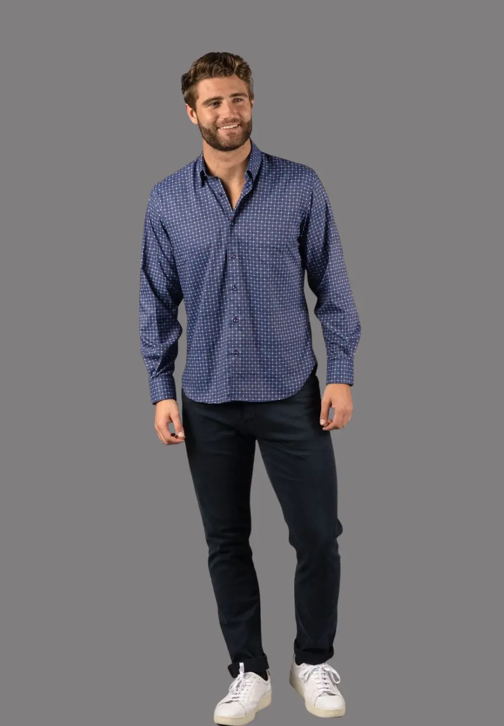 Рубашка в синюю клетку с красным и серебряным оттенком American Heritage
Рубашка в синюю клетку с красным и серебряным оттенком American Heritage