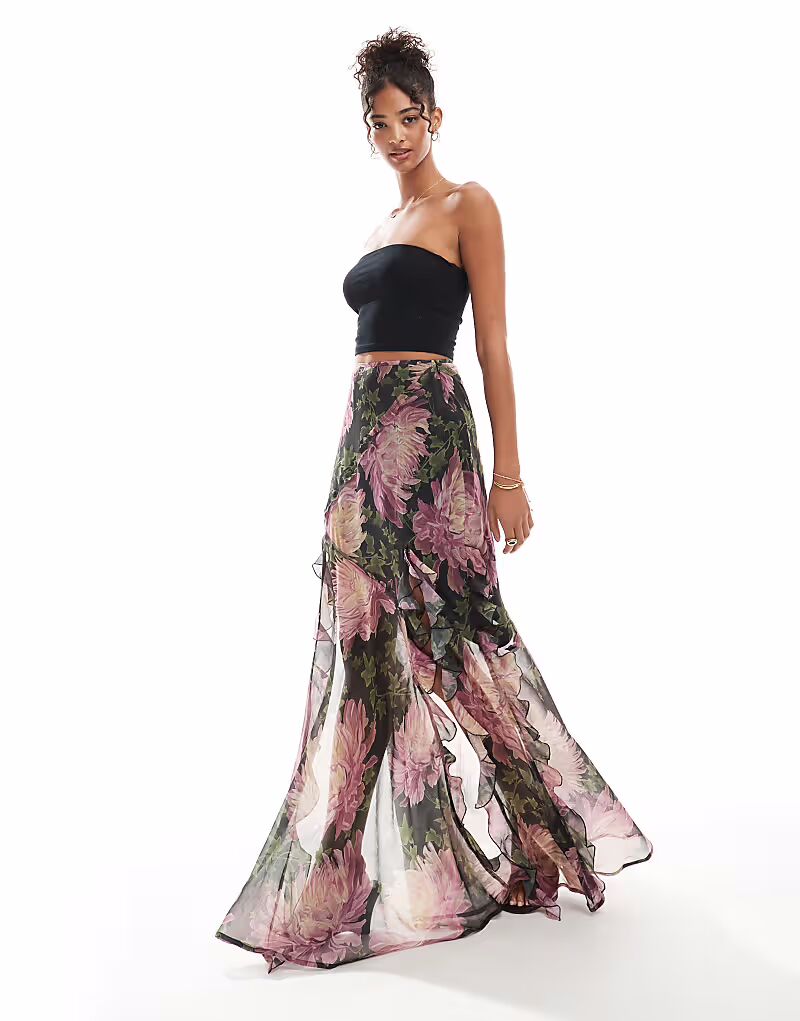 Длинная юбка ASOS DESIGN с оборками и цветочным принтом
Длинная юбка ASOS DESIGN с оборками и цветочным принтом