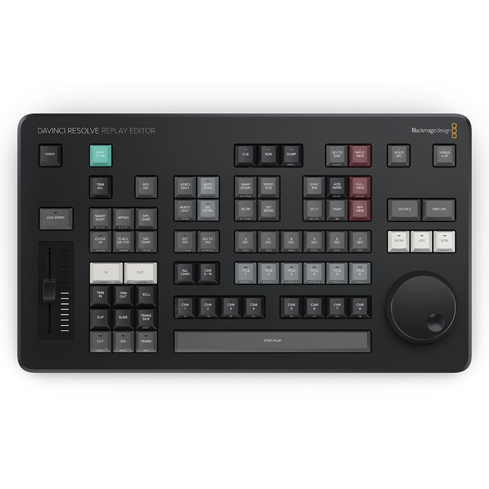 Аппаратная панель Blackmagic Design DaVinci Resolve Replay Editor, черный