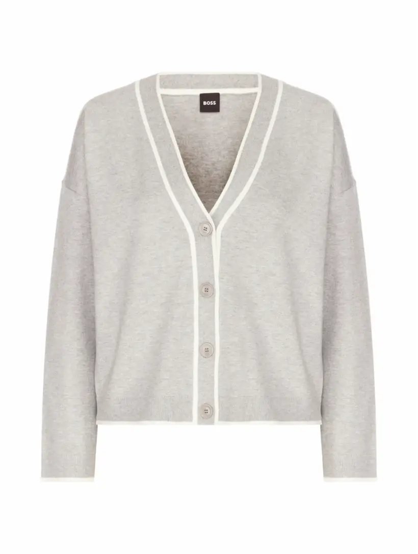 Трикотажный кардиган BOSS, серый
Трикотажный кардиган BOSS, серый