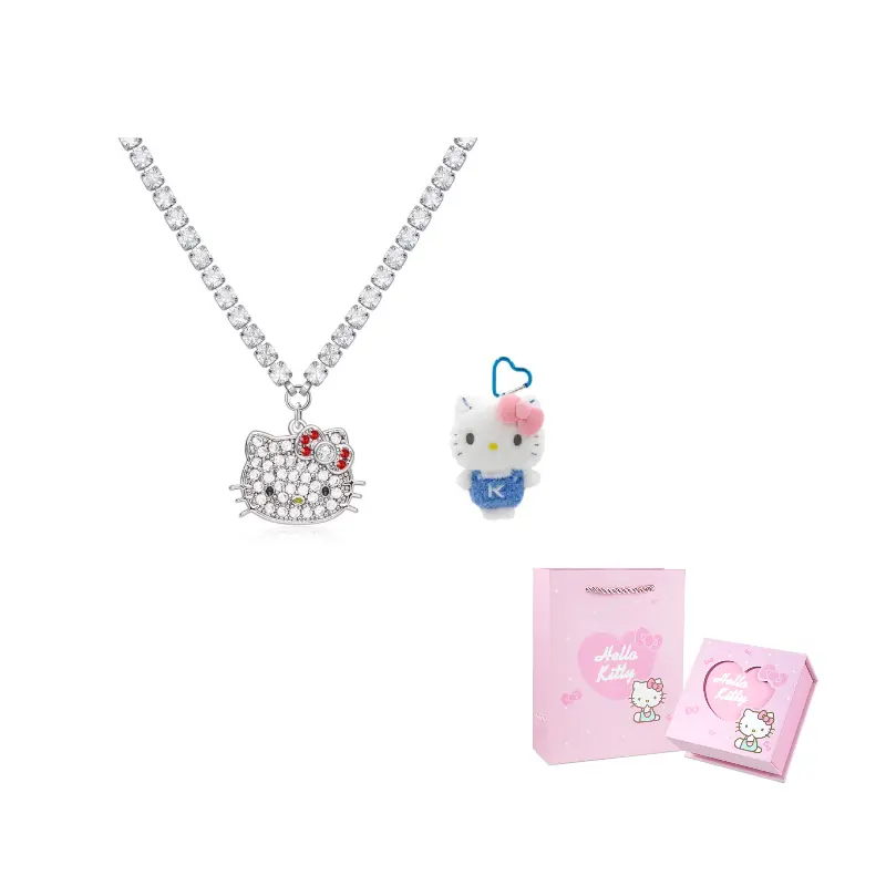 Sanrio Колье из циркониевого сплава с покрытием из белого золота для женщин
Sanrio Колье из циркониевого сплава с покрытием из белого золота для женщин