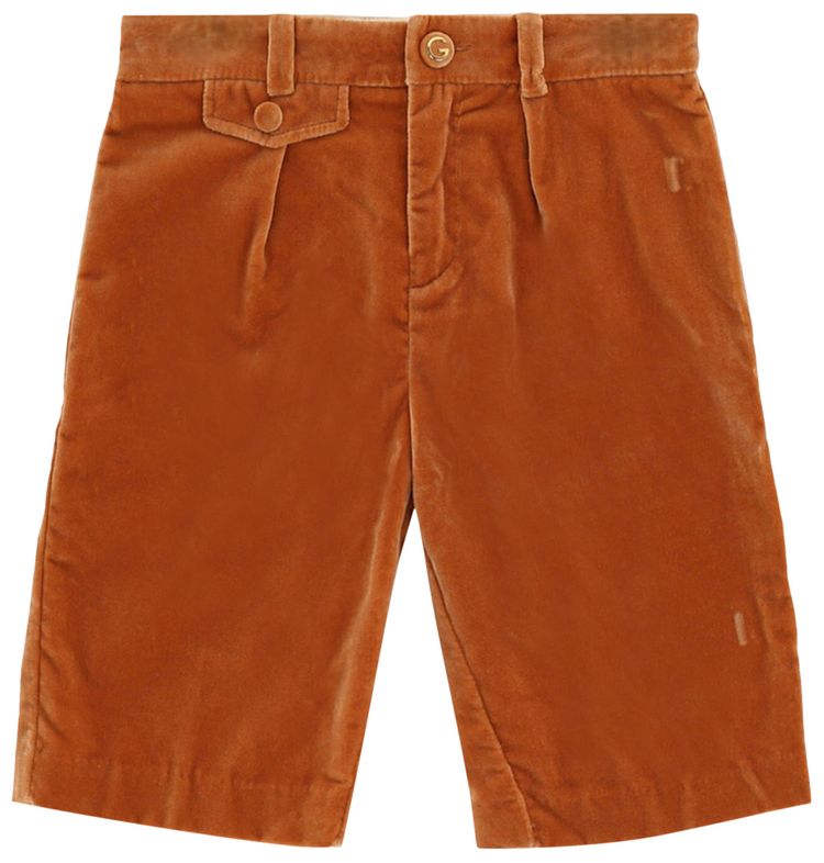 Детские плиссированные бархатные шорты Gucci, оранжевый
Детские плиссированные бархатные шорты Gucci, оранжевый