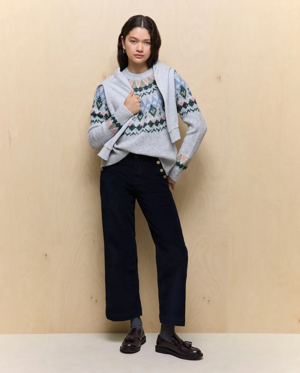 Женские вельветовые укороченные брюки-кюлоты на пуговицах Easy Wear, темно-синий
Женские вельветовые укороченные брюки-кюлоты на пуговицах Easy Wear, темно-синий