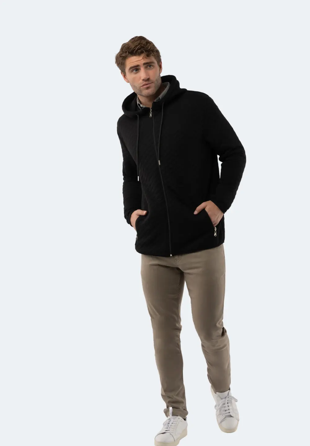 Черная стеганая толстовка с капюшоном на молнии American Heritage
Черная стеганая толстовка с капюшоном на молнии American Heritage