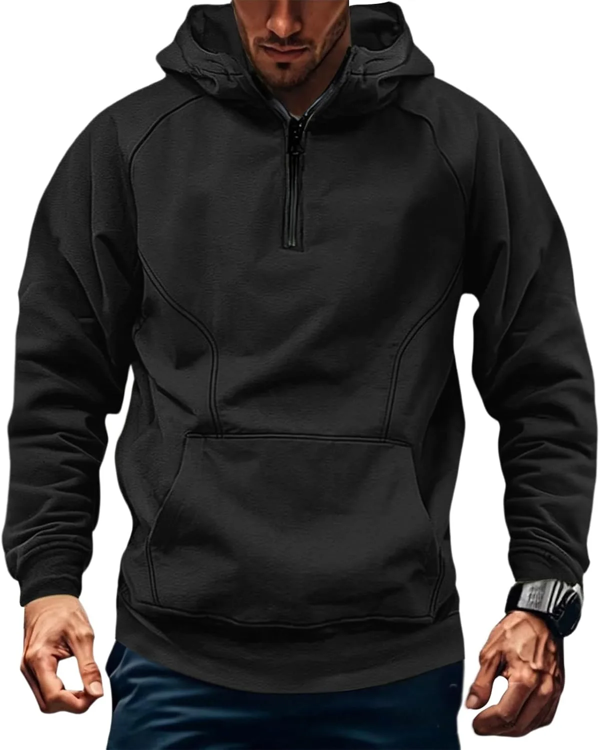 Тактический худи для мужчин с четвертью молнией, винтажный, с длинными рукавами HUEAHDOU
Тактический худи для мужчин с четвертью молнией, винтажный, с длинными рукавами HUEAHDOU