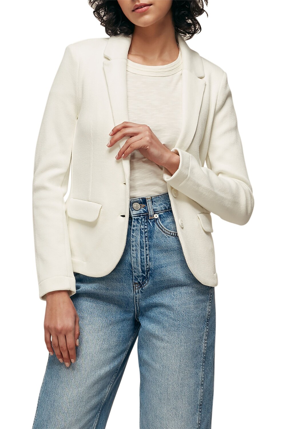 Жакет из джерси приталенного кроя Whistles, белый
Жакет из джерси приталенного кроя Whistles, белый