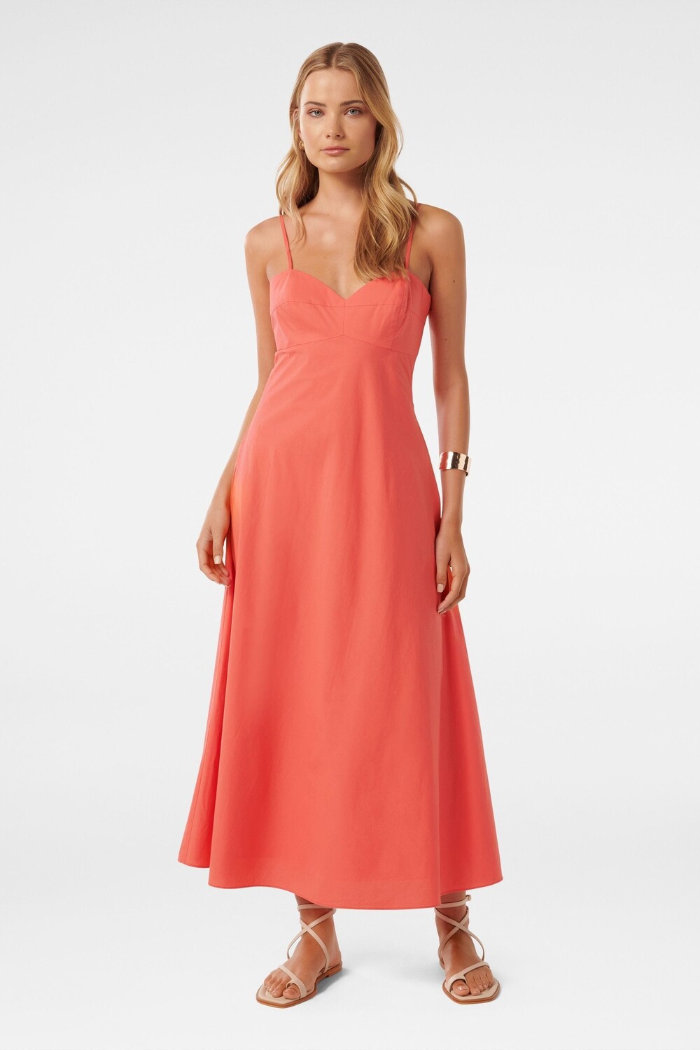 Платье миди Jayda со шнуровкой сзади Forever New, оранжевый 
Платье миди Jayda со шнуровкой сзади Forever New, оранжевый