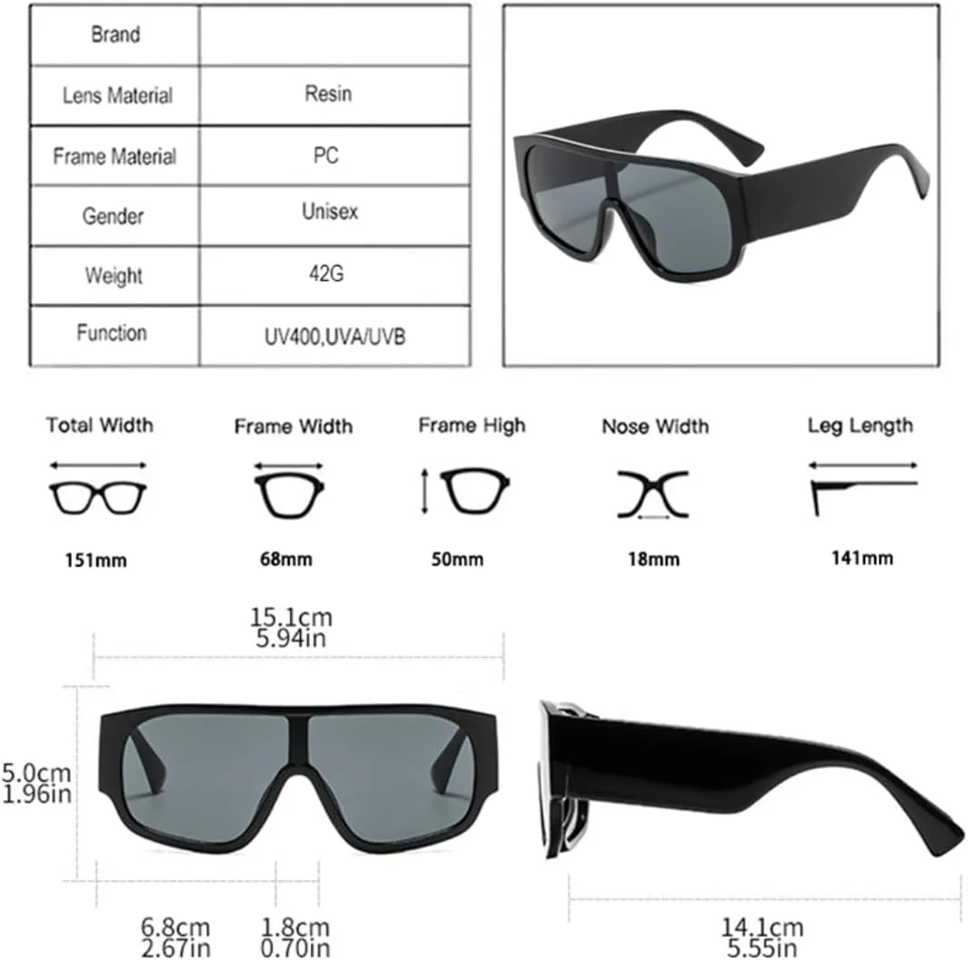 Ретро большие женские солнцезащитные очки, цельные, красные и зеленые, с защитой от УФ-излучения UV400, мужские панк-очки с широкими дужками UUPTTPL, White Grey
Ретро большие женские солнцезащитные очки, цельные, красные и зеленые, с защитой от УФ-излучения UV400, мужские панк-очки с широкими дужками UUPTTPL, White Grey