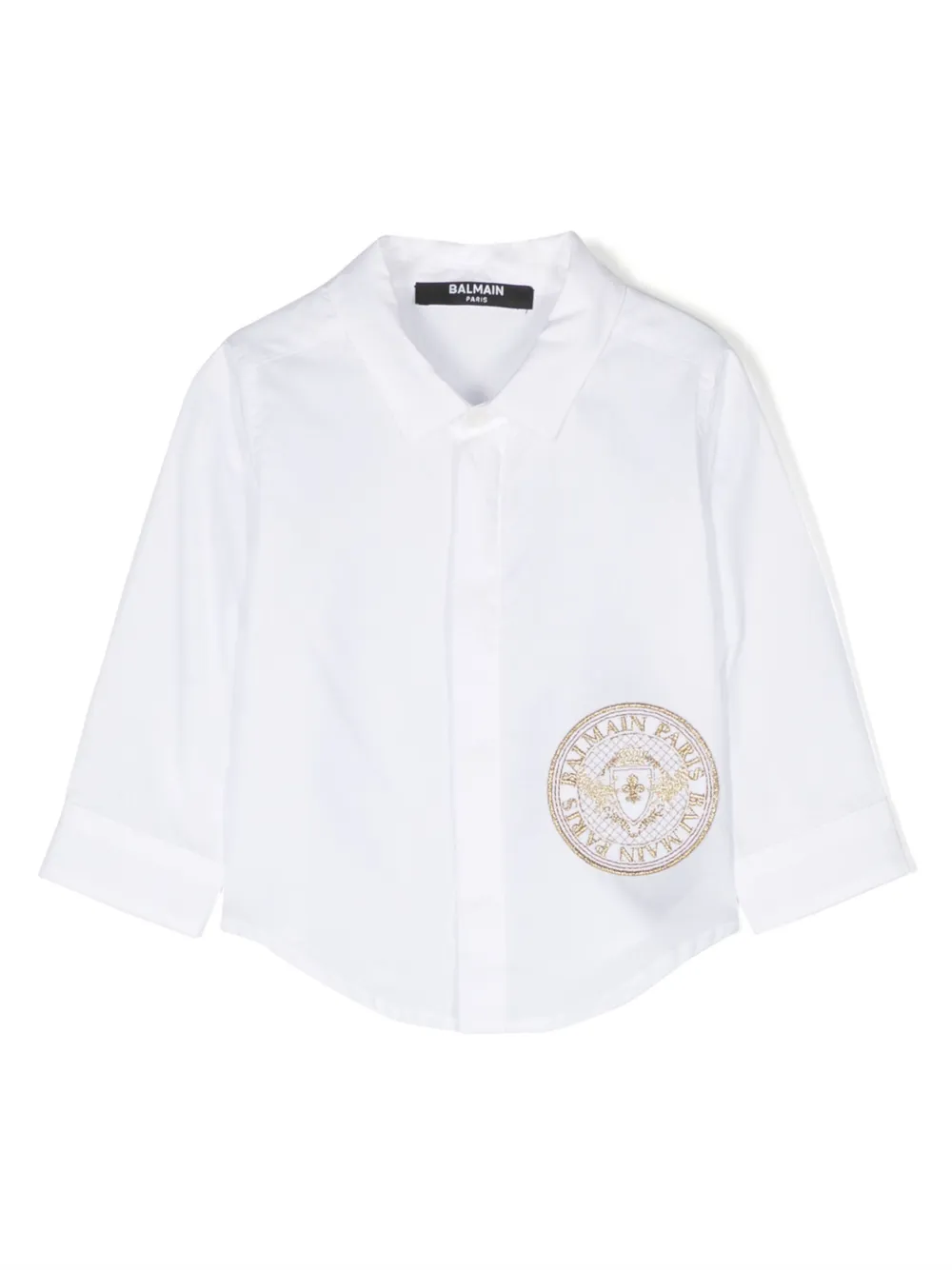 Рубашка с нашивкой-логотипом Balmain Kids, белый
Рубашка с нашивкой-логотипом Balmain Kids, белый