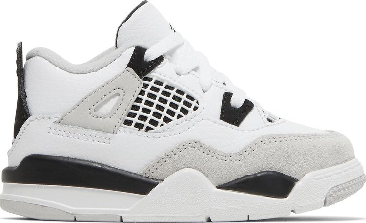 Кроссовки Air Jordan 4 Retro TD Military Black, белый 
Кроссовки Air Jordan 4 Retro TD Military Black, белый