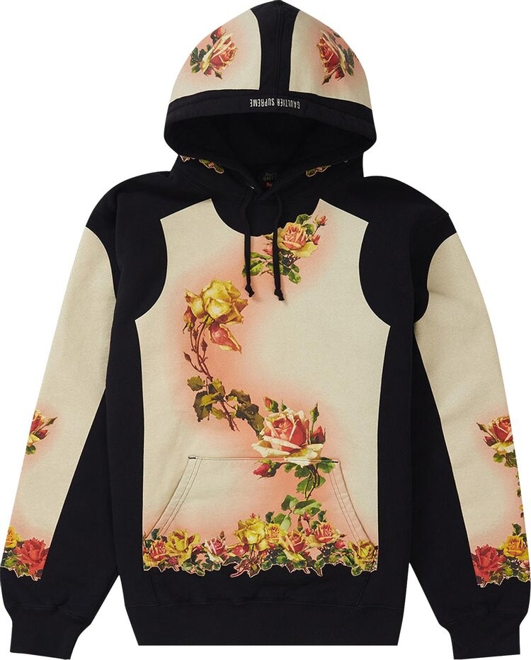 Толстовка Supreme x Jean Paul Gaultier Floral Print Hooded Sweatshirt 'Black', черный 
Толстовка Supreme x Jean Paul Gaultier Floral Print Hooded Sweatshirt 'Black', черный