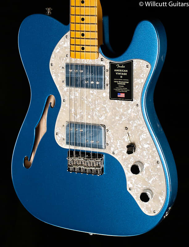 Fender American Vintage II 1972 Telecaster, Thinline Lake Placid Blue (828) Fender American II Telecaster, Thinline (828)
Fender American Vintage II 1972 Telecaster, Thinline Lake Placid Blue (828) Fender American II Telecaster, Thinline (828)
