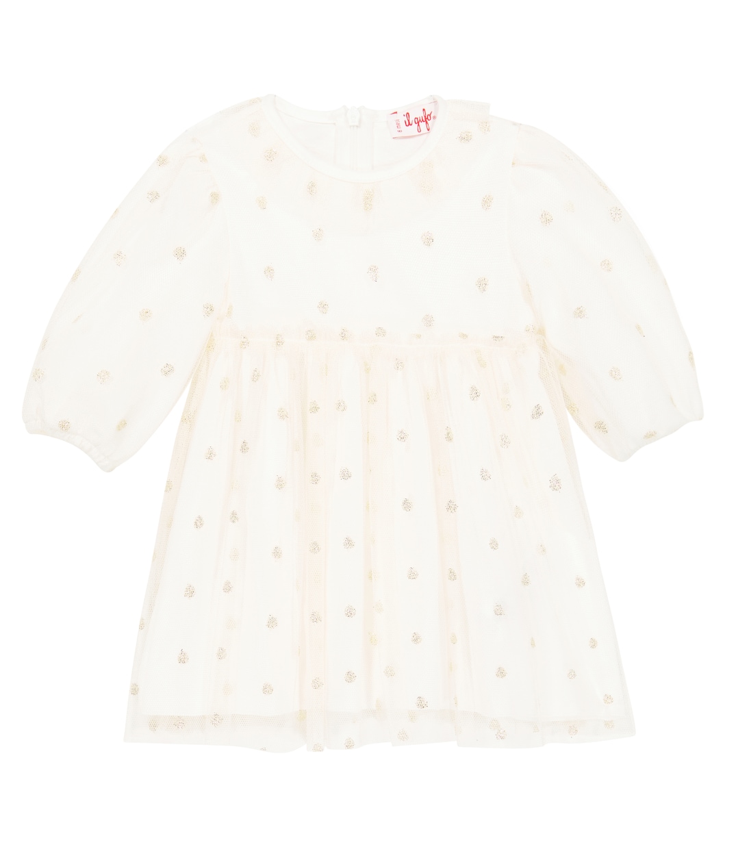 Детское платье из тюля в горошек Il Gufo, золотой
Детское платье из тюля в горошек Il Gufo, золотой