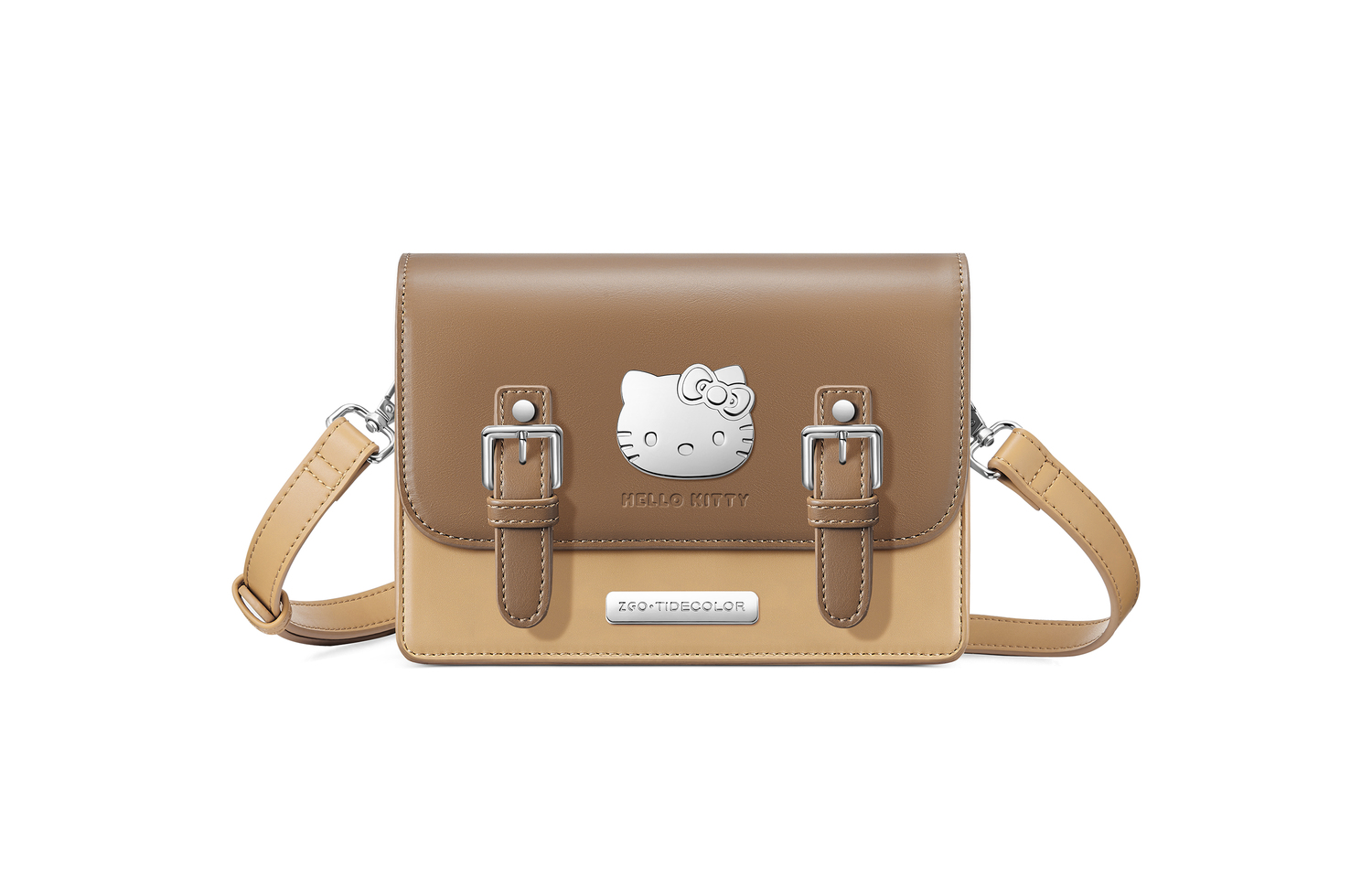 Sanrio Женская кожаная сумка через плечо серебристая, Hellokitty- Brown
Sanrio Женская кожаная сумка через плечо серебристая, Hellokitty- Brown