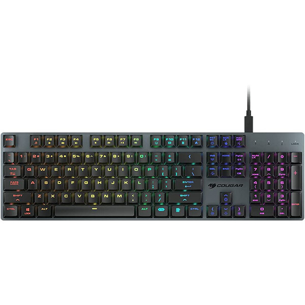 Клавиатура игровая оптомеханическая COUGAR LUXLIM, черный, , английская раскладка
Клавиатура игровая оптомеханическая COUGAR LUXLIM, черный, , английская раскладка