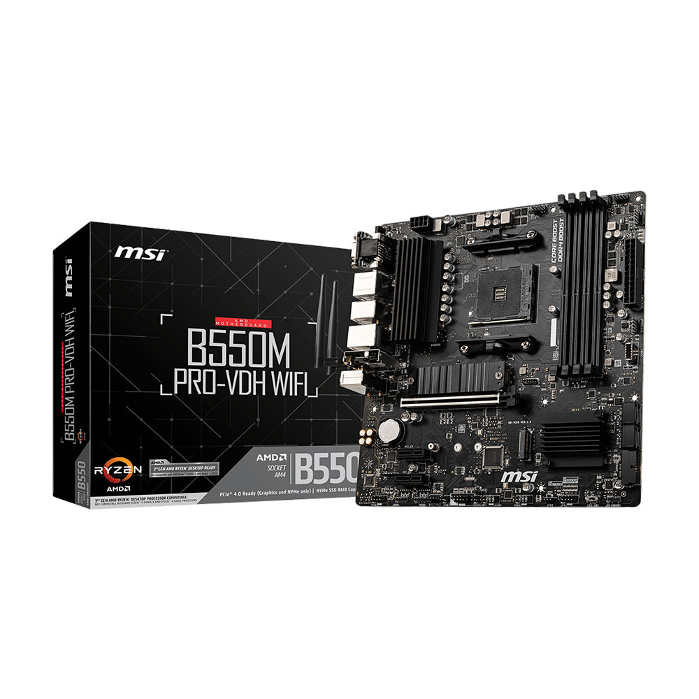 Материнская плата MSI B550M PRO-VDH, AM4, DDR4, Wi-Fi
Материнская плата MSI B550M PRO-VDH, AM4, DDR4, Wi-Fi