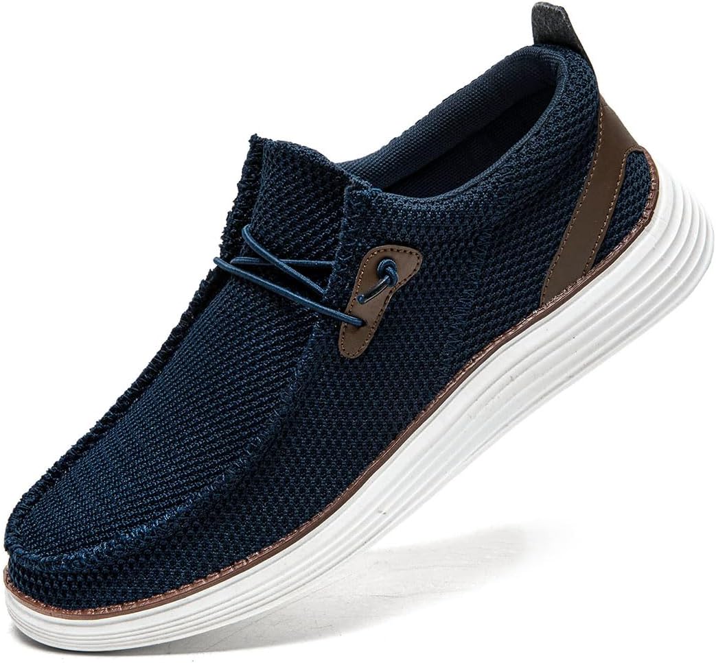 Мужские лоферы слипоны лодочные туфли кроссовки для ходьбы легкие повседневные модные спортивные туфли дышащие широкие Xkowuo, синий
Мужские лоферы слипоны лодочные туфли кроссовки для ходьбы легкие повседневные модные спортивные туфли дышащие широкие Xkowuo, синий