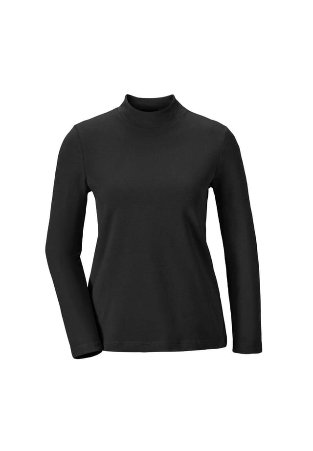 Короткий размер: рубашка с воротником-стойкой и длинными рукавами. Goldner, черный
Короткий размер: рубашка с воротником-стойкой и длинными рукавами. Goldner, черный