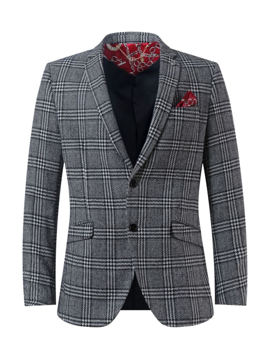 Приталенный клетчатый пиджак из смесовой шерсти Elie Balleh, серый
Приталенный клетчатый пиджак из смесовой шерсти Elie Balleh, серый