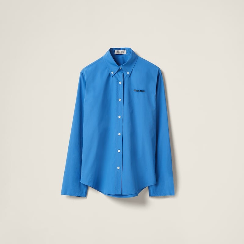 Рубашка из поплина Miu Miu, синий
Рубашка из поплина Miu Miu, синий