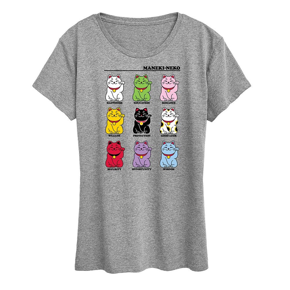 Женская футболка с рисунком Lucky Cat Grid Licensed Character, цвет Heather Gray
Женская футболка с рисунком Lucky Cat Grid Licensed Character, цвет Heather Gray
