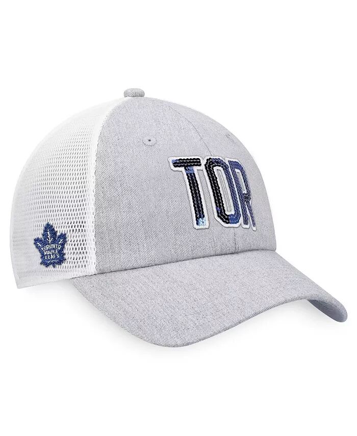 Женская кепка Snapback Trucker Iconic Glimmer цвета «меланжевый серый» с белым от Toronto Maple Leafs Fanatics
Женская кепка Snapback Trucker Iconic Glimmer цвета «меланжевый серый» с белым от Toronto Maple Leafs Fanatics
