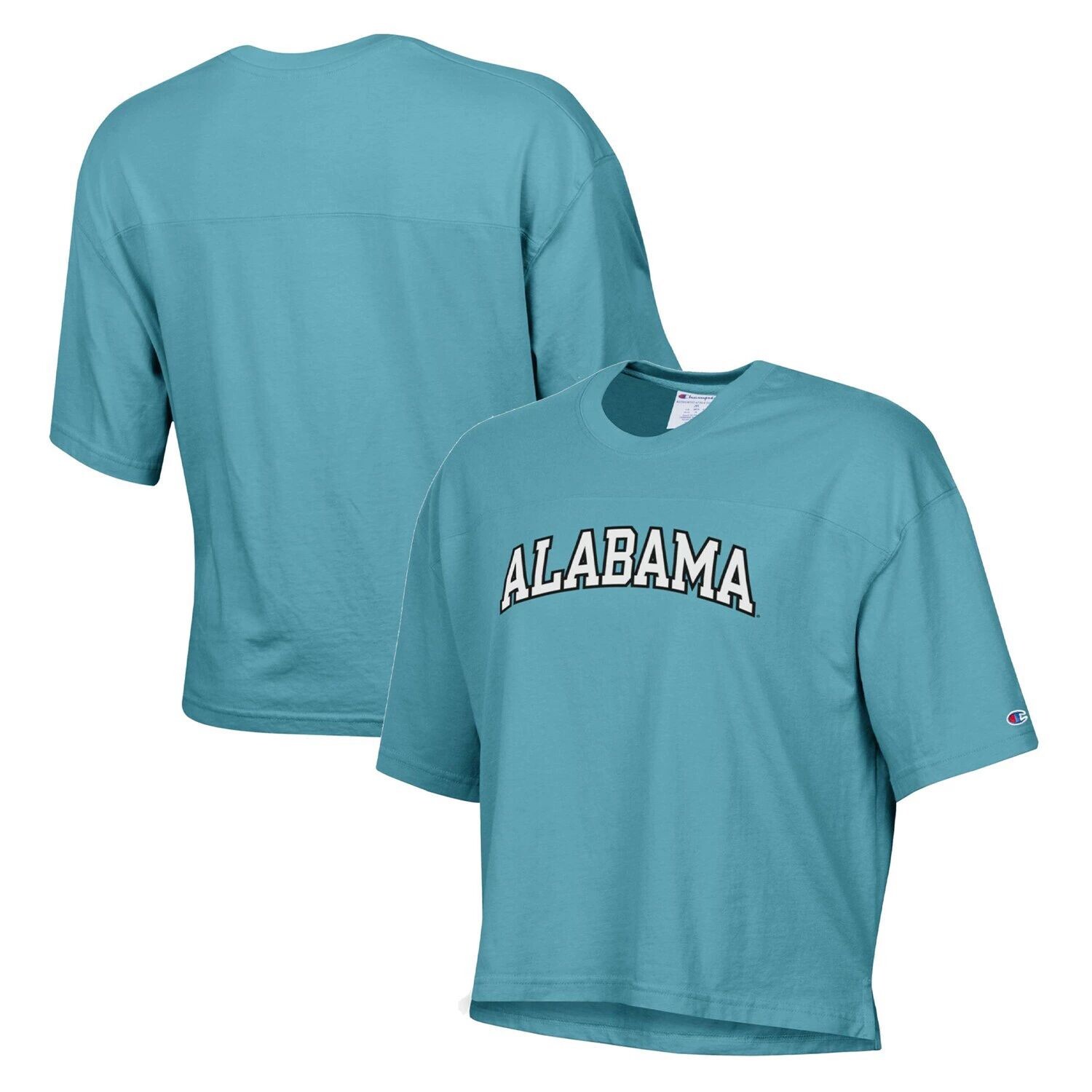 Женская укороченная футболка свободного кроя в винтажном стиле Champion Aqua Alabama Crimson Tide Champion
Женская укороченная футболка свободного кроя в винтажном стиле Champion Aqua Alabama Crimson Tide Champion