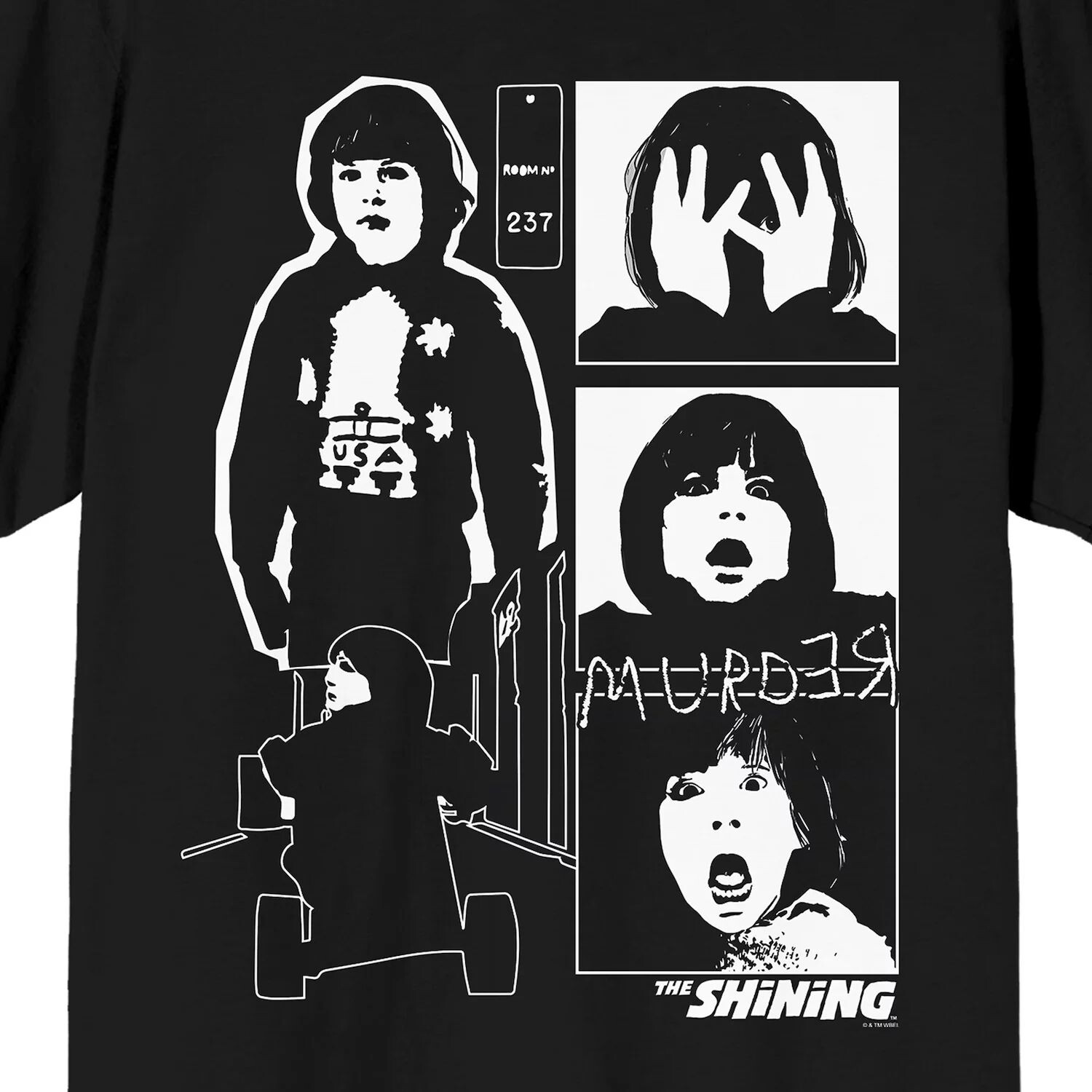 Мужская футболка с рисунком The Shining Danny Collage Licensed Character
Мужская футболка с рисунком The Shining Danny Collage Licensed Character