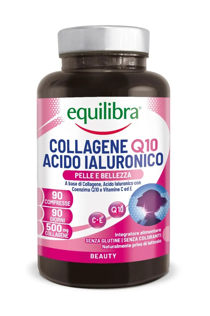 Equilibra Collagen Q10 с гиалуроновой кислотой 90 таблеток против старения 
Equilibra Collagen Q10 с гиалуроновой кислотой 90 таблеток против старения