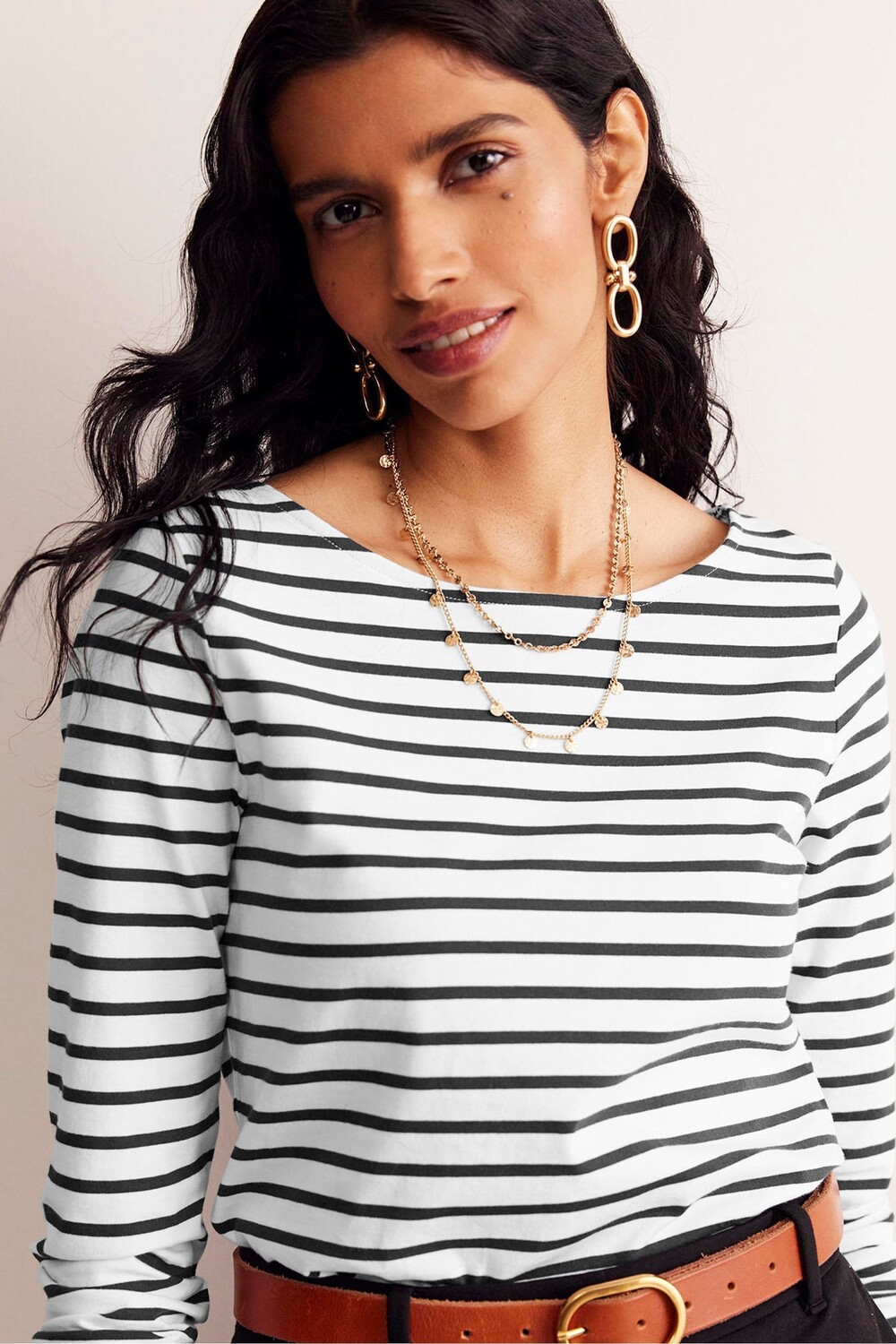 Элла бретонский топ с длинными рукавами из 100% хлопка Boden, черный
Элла бретонский топ с длинными рукавами из 100% хлопка Boden, черный