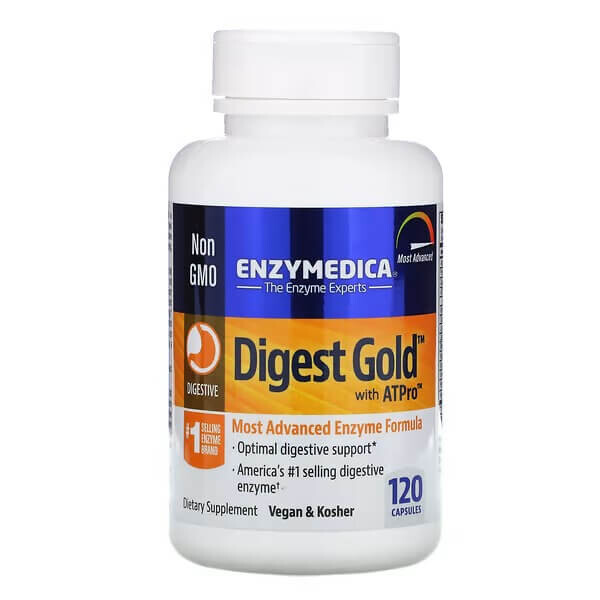 Ферменты Digest Gold с ATPro 120 капсул, Enzymedica
Ферменты Digest Gold с ATPro 120 капсул, Enzymedica