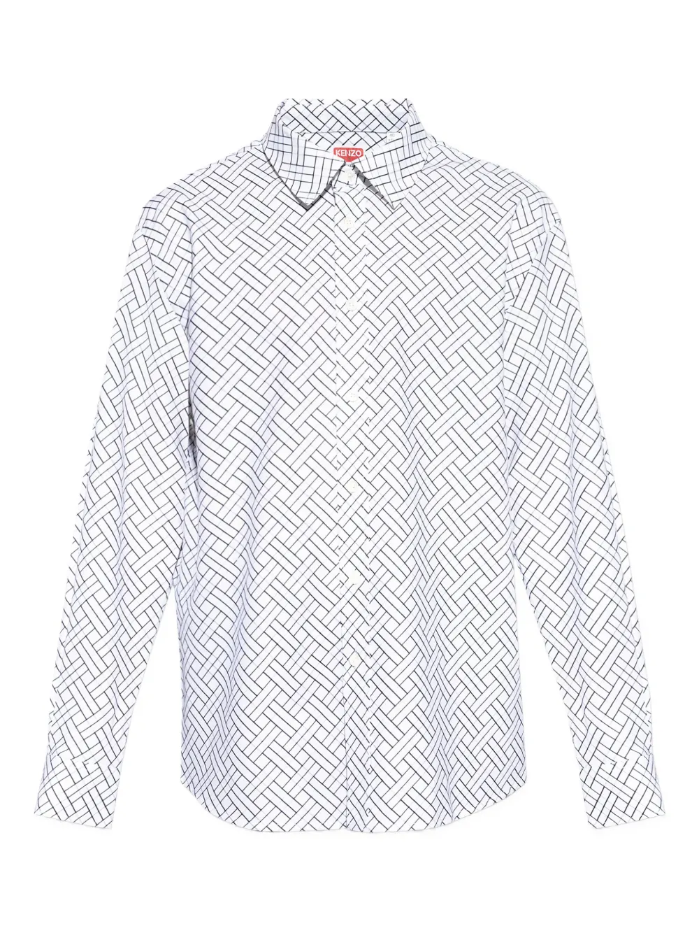 Рубашка с геометричным узором KENZO, белый
Рубашка с геометричным узором KENZO, белый