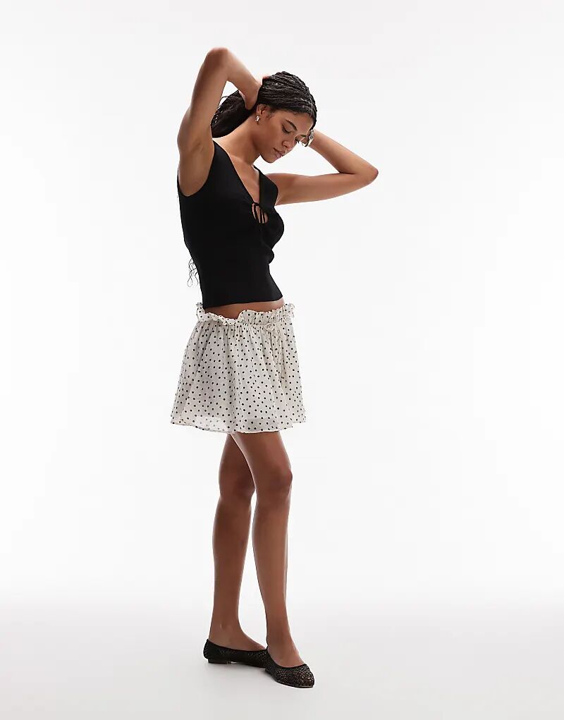 Юбка-мини Topshop с принтом в горошек
Юбка-мини Topshop с принтом в горошек