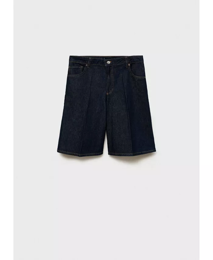 Женские шорты-бермуды с высокой талией, пропитанные водой MANGO, синий
Женские шорты-бермуды с высокой талией, пропитанные водой MANGO, синий