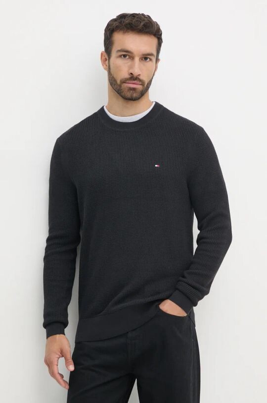 Хлопковый свитер Tommy Hilfiger, черный
Хлопковый свитер Tommy Hilfiger, черный