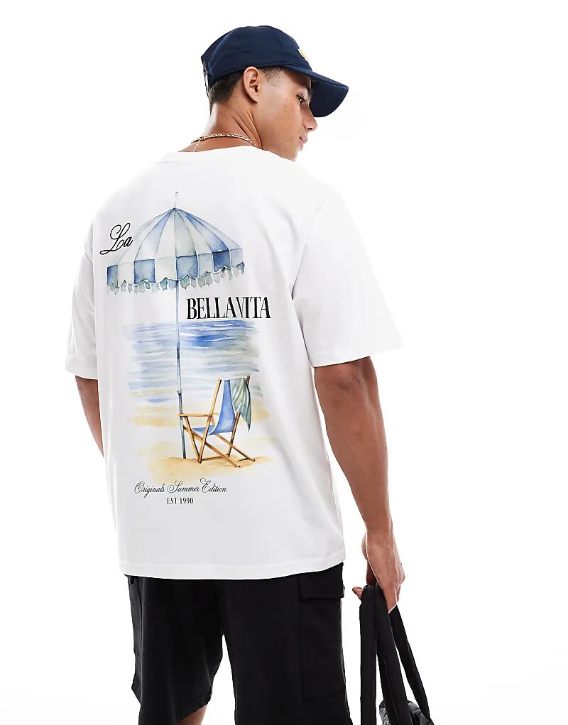 Футболка Jack & Jones оверсайз с принтом «пляж на спине»
Футболка Jack & Jones оверсайз с принтом «пляж на спине»