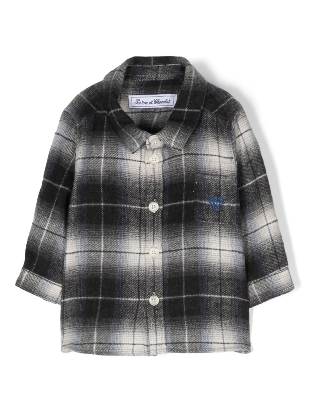 Клетчатая рубашка с нашивкой-логотипом Tartine Et Chocolat, синий
Клетчатая рубашка с нашивкой-логотипом Tartine Et Chocolat, синий