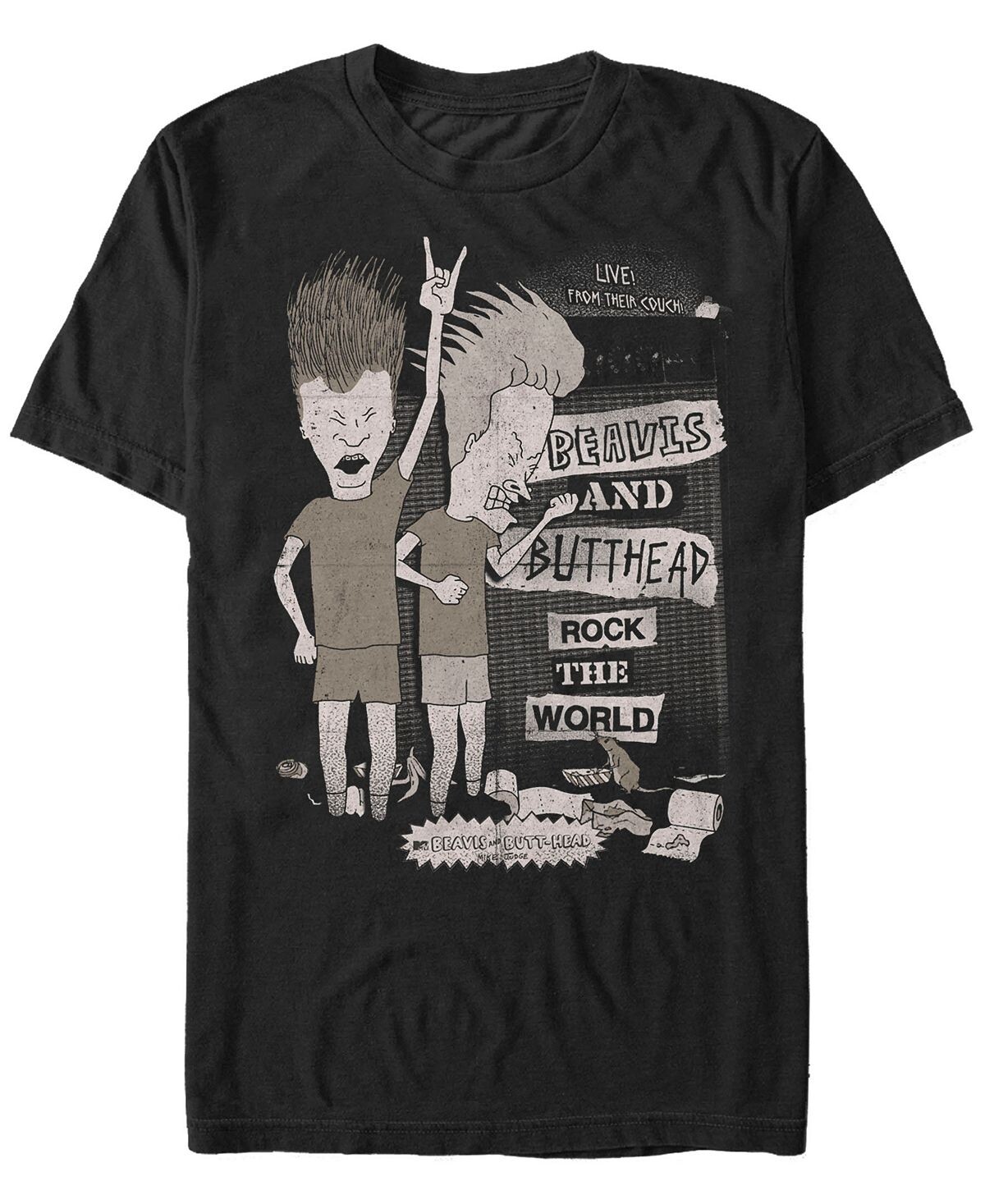 Мужская футболка с логотипом beavis and butthead mtv rock the world live from the couch с коротким рукавом Fifth Sun, черный
Мужская футболка с логотипом beavis and butthead mtv rock the world live from the couch с коротким рукавом Fifth Sun, черный