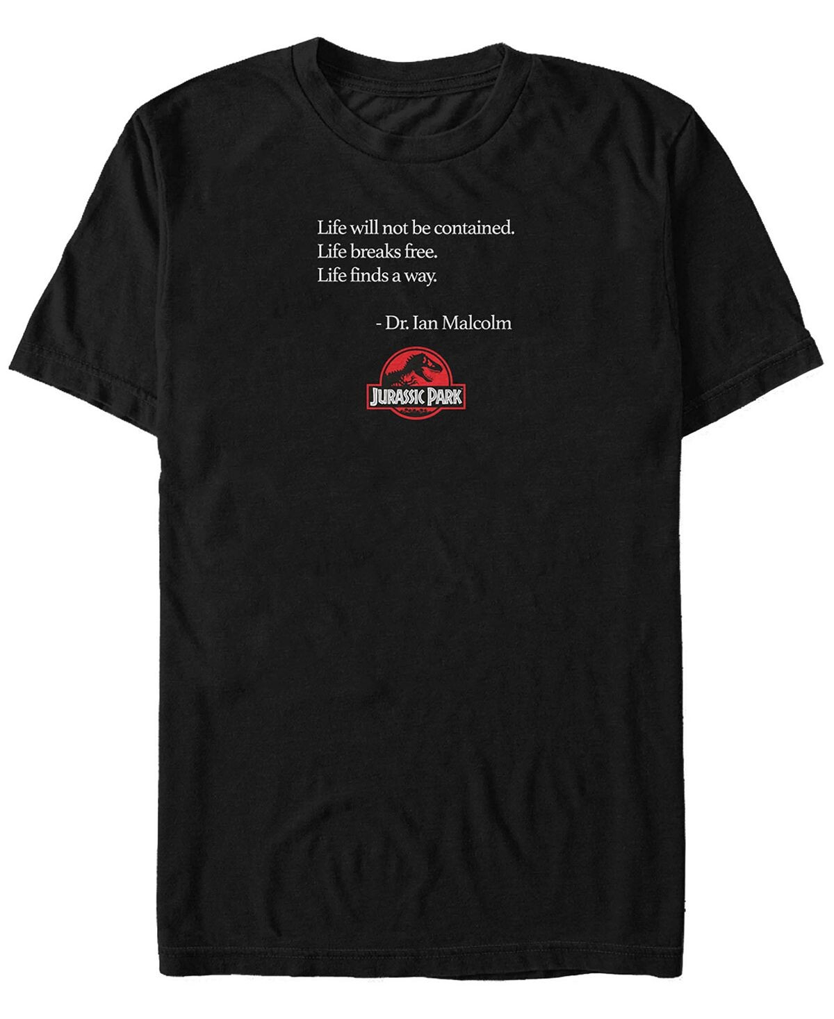 Мужская жизнь в парке юрского периода находит способ цитировать доктора иэна малкольма футболка с коротким рукавом Fifth Sun, черный
Мужская жизнь в парке юрского периода находит способ цитировать доктора иэна малкольма футболка с коротким рукавом Fifth Sun, черный