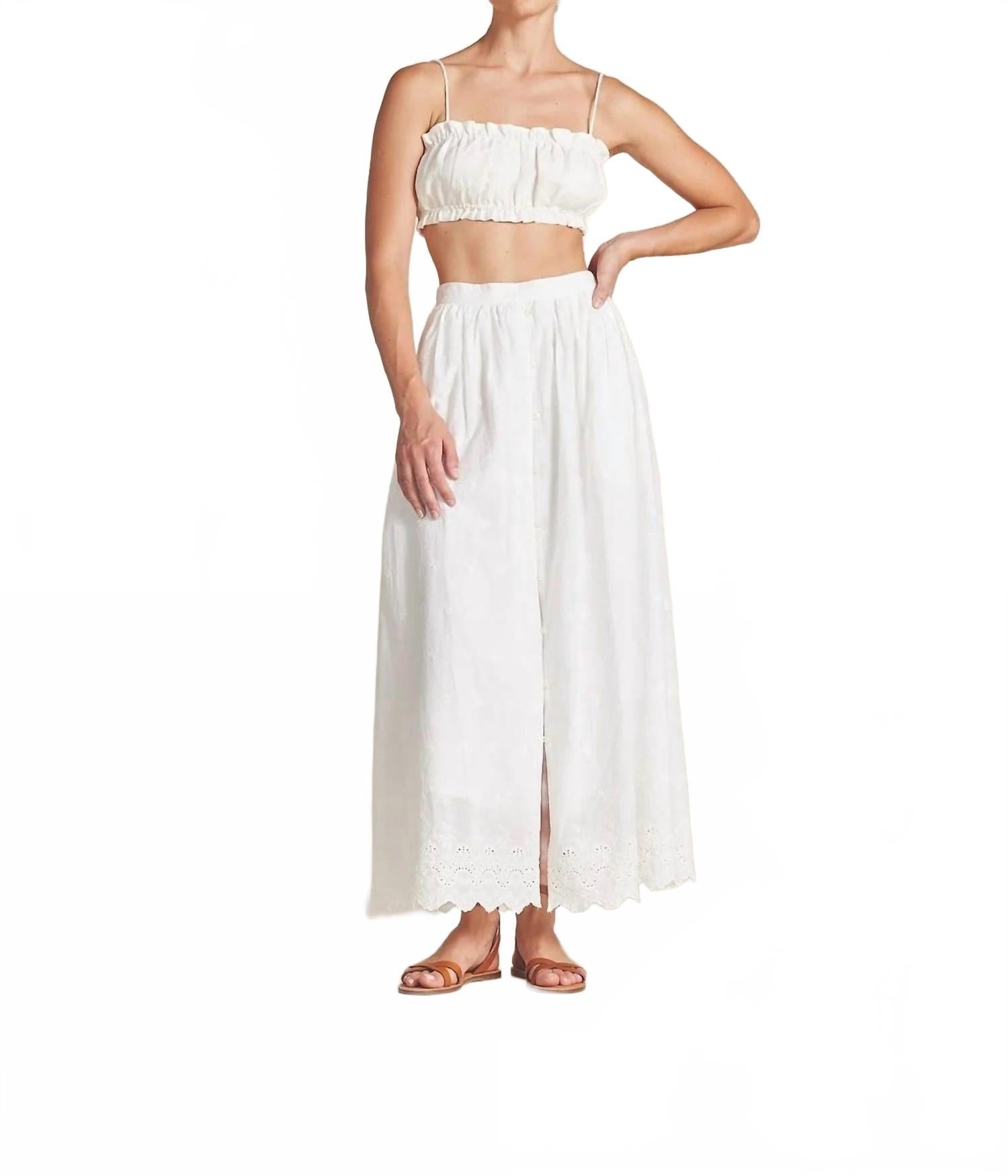 Лизетт Макси юбка с английской вышивкой TROVATA, Broderie Anglaise
Лизетт Макси юбка с английской вышивкой TROVATA, Broderie Anglaise