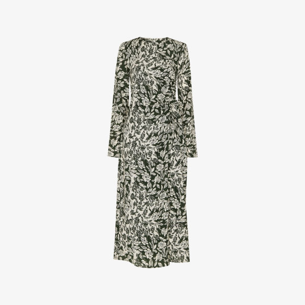 Платье миди Whistles с графическим принтом и сборками, черно-белый
Платье миди Whistles с графическим принтом и сборками, черно-белый