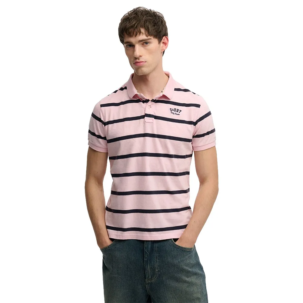 Футболка-поло Superdry Vintage Stripe с коротким рукавом, розовый
Футболка-поло Superdry Vintage Stripe с коротким рукавом, розовый