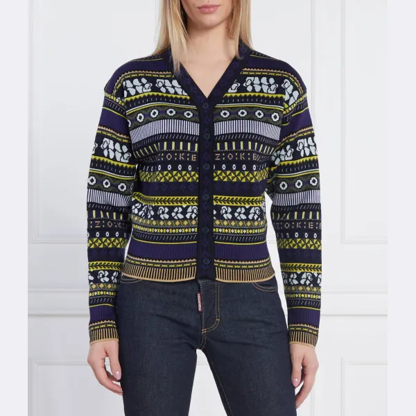 Кардиган стандартного кроя Fair Isle с добавлением шерсти Kenzo, мультиколор
Кардиган стандартного кроя Fair Isle с добавлением шерсти Kenzo, мультиколор