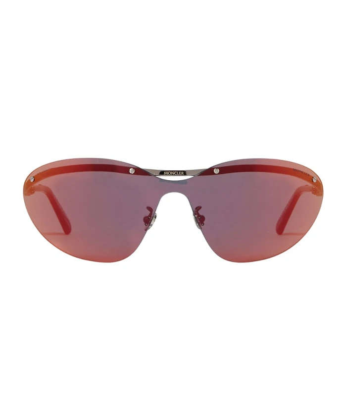 Овальные зеркальные солнцезащитные очки без оправы из полированного металла Moncler, оранжевый
Овальные зеркальные солнцезащитные очки без оправы из полированного металла Moncler, оранжевый