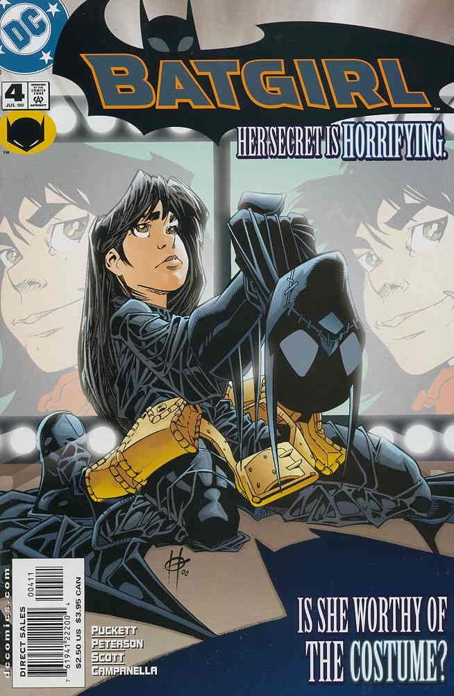 Batgirl, July 2000, #4 (Her Secret Is Horrifying) (DC Comics)
Batgirl, July 2000, #4 (Her Secret Is Horrifying) (DC Comics)