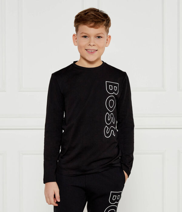 Лонгслив детский Boss Kidswear с логотипом бренда, черный
Лонгслив детский Boss Kidswear с логотипом бренда, черный