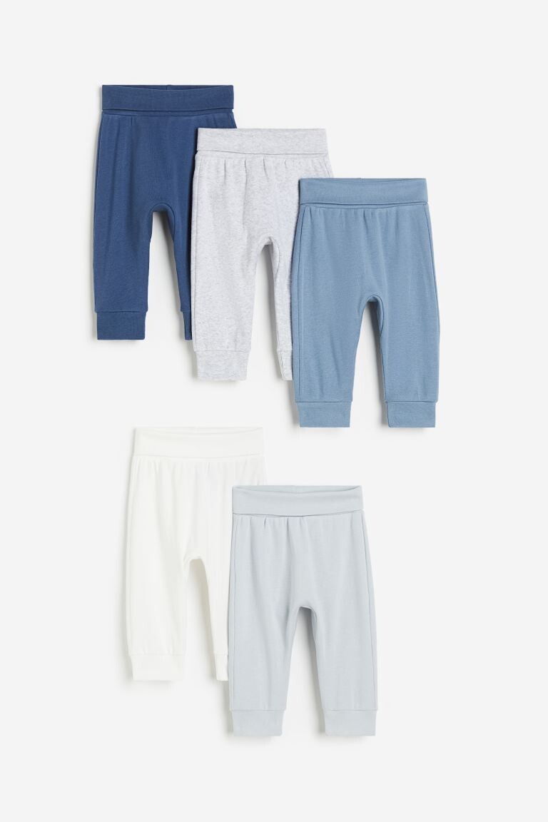 Комплект из 5 хлопковых брюк H&M, синий
Комплект из 5 хлопковых брюк H&M, синий